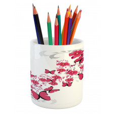 Flower Butterfly Pencil Pen Holder