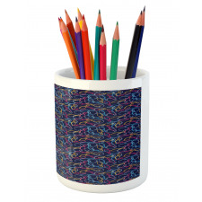 Vibrant Color Outlines Pencil Pen Holder