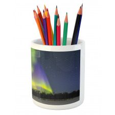 Aurora Borealis Forest Pencil Pen Holder