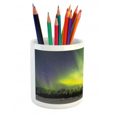 Aurora Borealis Forest Pencil Pen Holder