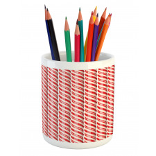 Red Christmas Sweets Pencil Pen Holder