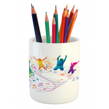 Dancing People Music Pencil Pen Holder