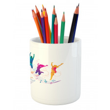 Dancing People Music Pencil Pen Holder