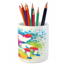 Football Players Colorful Pencil Pen Holder