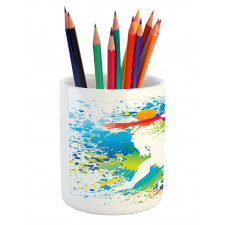 Football Players Colorful Pencil Pen Holder