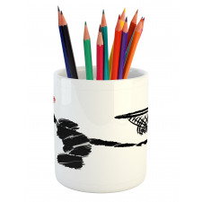 Basketball Player Artwork Pencil Pen Holder