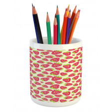 Fruit Paisley Motifs Pencil Pen Holder