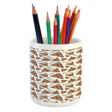 Doodle Art Style Slices Pencil Pen Holder