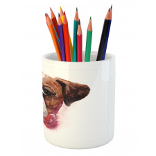 Watercolor Dog Pencil Pen Holder