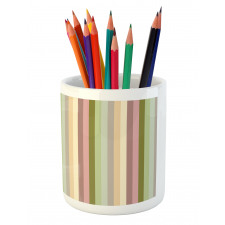 Pastel Colored Bands Pencil Pen Holder