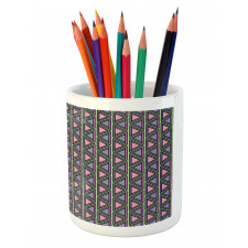 Herringbone Motifs Pencil Pen Holder