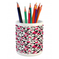 Retro Circle Dots Pencil Pen Holder