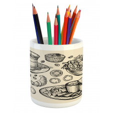 Nachos Croissant Tea Pencil Pen Holder