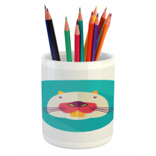 Cartoon Beaver Design Pencil Pen Holder