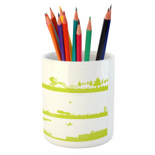 Landscape Pattern Pencil Pen Holder