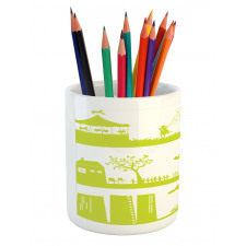 Landscape Pattern Pencil Pen Holder