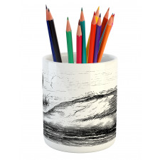 Hand Drawn Swan Design Pencil Pen Holder