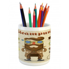 Hipster Gentleman Pencil Pen Holder