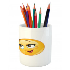 Loving Emoticon Couple Pencil Pen Holder