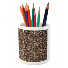 Doodle Tea Time Pencil Pen Holder