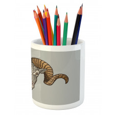 Ram Horns Pencil Pen Holder