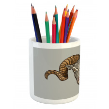 Ram Horns Pencil Pen Holder