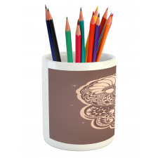 Ram Portrait Stars Pencil Pen Holder