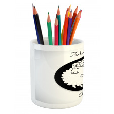 Funny Ram in a Dot Pencil Pen Holder