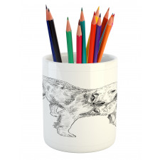 Young Dog Art Pencil Pen Holder