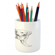 Young Dog Art Pencil Pen Holder