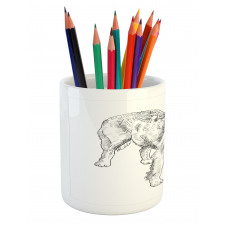 Young Dog Art Pencil Pen Holder