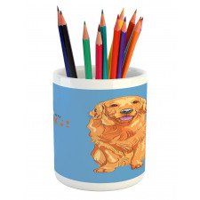 I Love My Dog Pencil Pen Holder