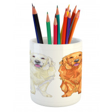 Smiling Dogs Pencil Pen Holder