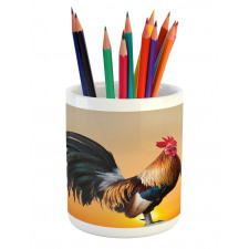 Farm Animal Sunrise Pencil Pen Holder