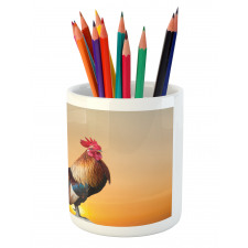 Farm Animal Sunrise Pencil Pen Holder