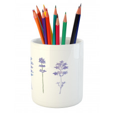 Watercolor Rural Herbs Pencil Pen Holder