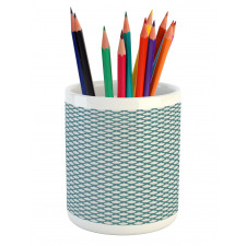 Retro Curves Tile Pencil Pen Holder