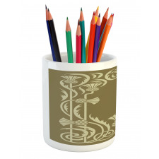 Pineapple Border Pencil Pen Holder