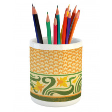 Ornate Daffodils Pencil Pen Holder