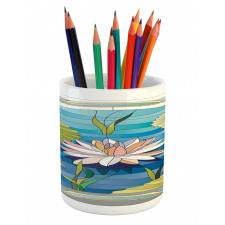 Stained Glass Lotus Pencil Pen Holder