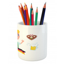 Bavarian Boy Oktoberfest Pencil Pen Holder