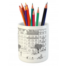 Monochrome Berlin Square Pencil Pen Holder