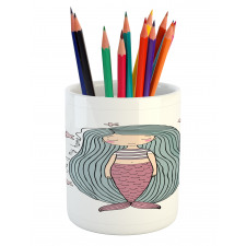 Sea is My Home Girl Pencil Pen Holder