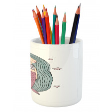 Sea is My Home Girl Pencil Pen Holder