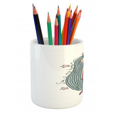 Sea is My Home Girl Pencil Pen Holder