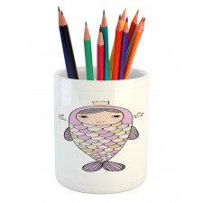 Girl in Fish Costume Pencil Pen Holder