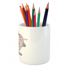 Girl in Fish Costume Pencil Pen Holder