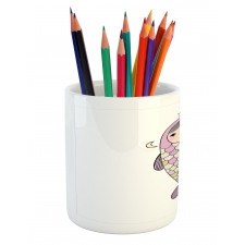 Girl in Fish Costume Pencil Pen Holder