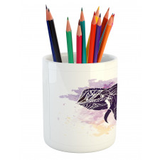 Watercolor Elephant Pencil Pen Holder