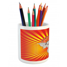 Retro Figure Mandala Pencil Pen Holder